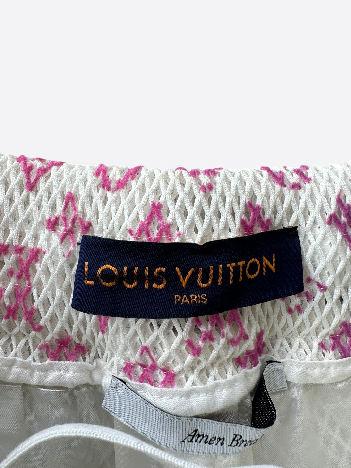 Louis Vuitton White Rainbow Monogram Mesh Shorts