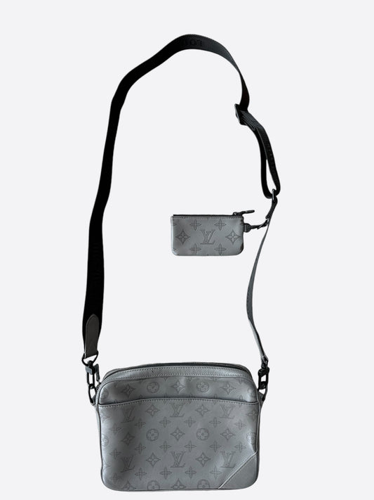 Louis Vuitton Grey Shadow Monogram Duo Messenger