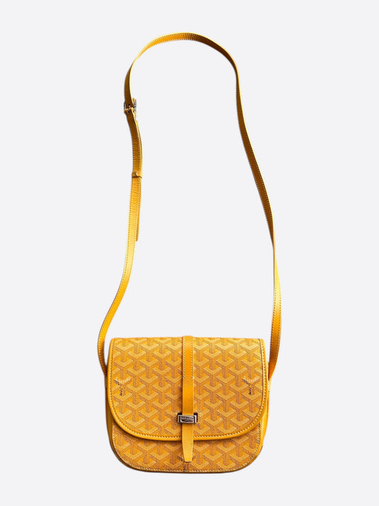 Goyard Yellow Belvedere PM Messenger Bag