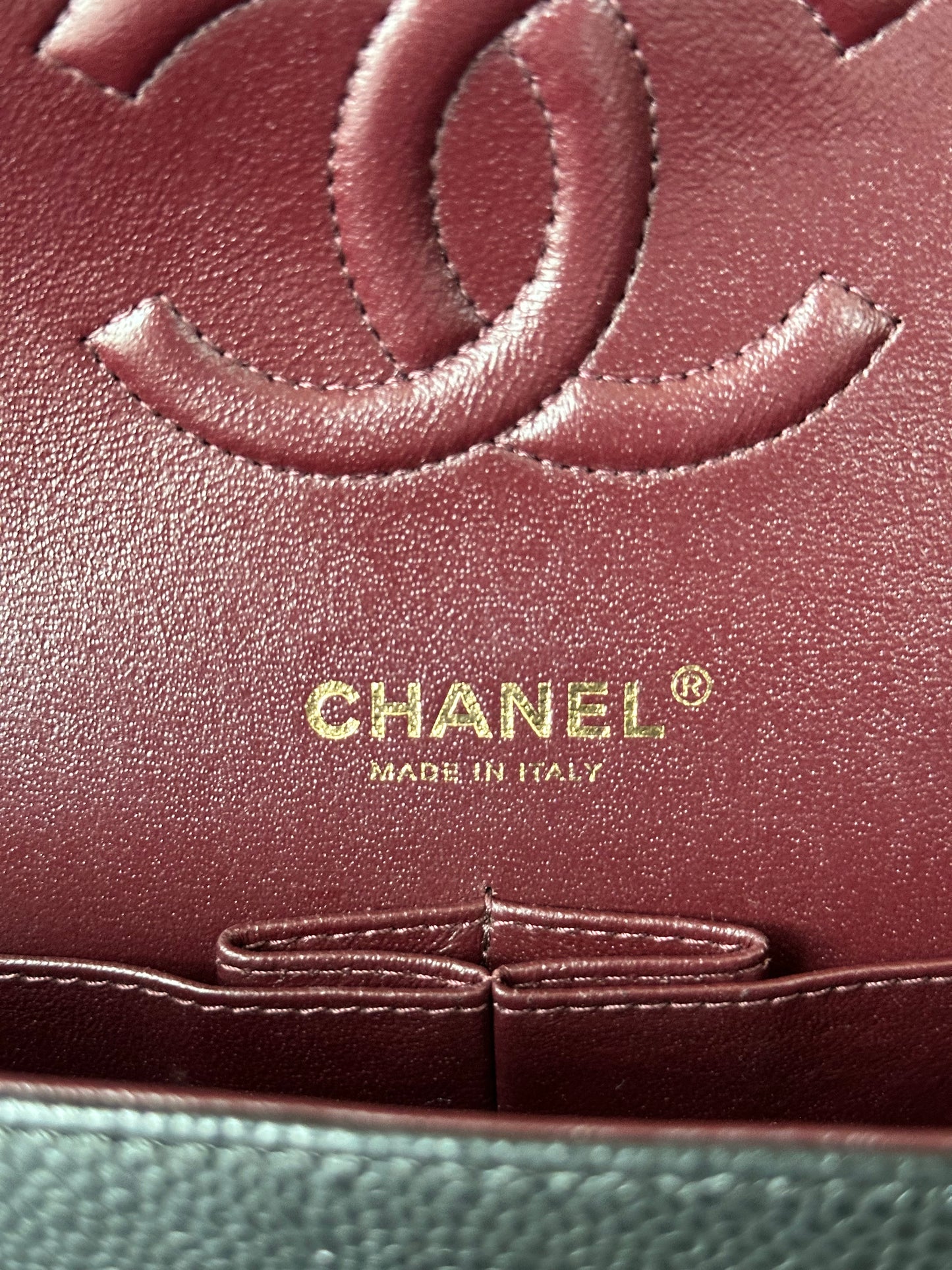 Chanel Black Caviar Quilted Medium Flap Bag