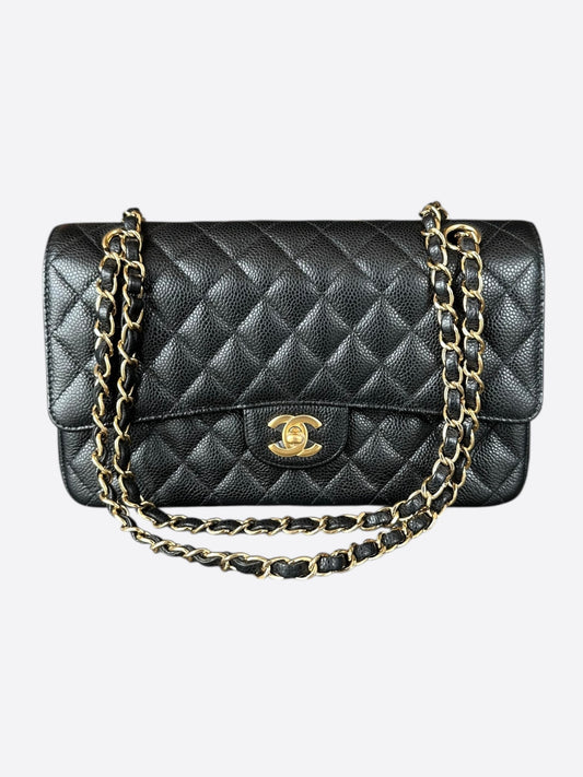 Chanel Black Caviar Quilted Medium Flap Bag