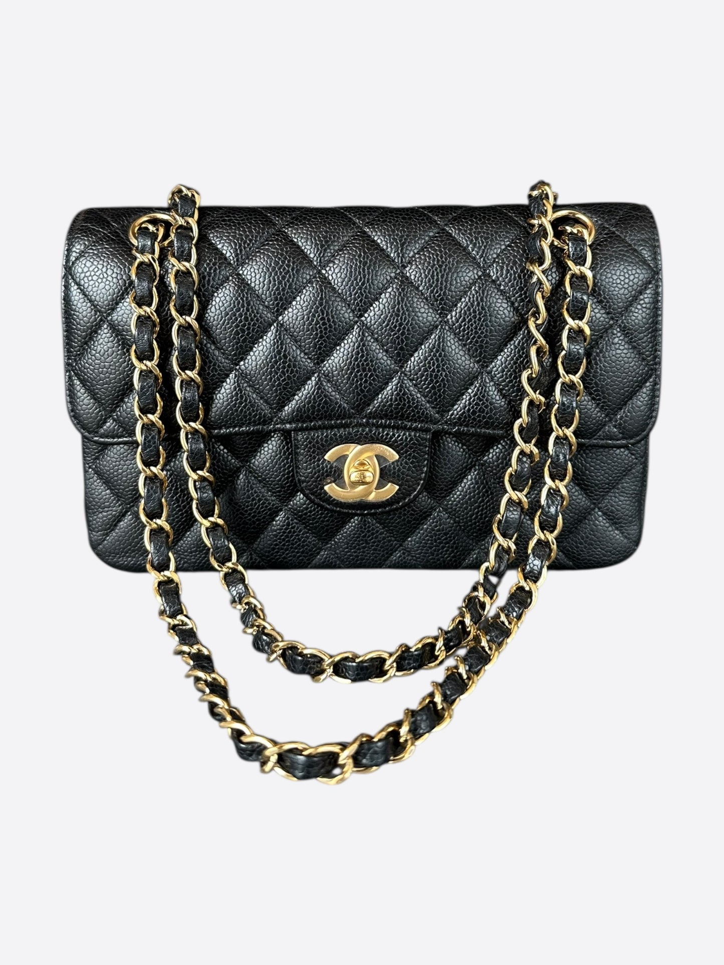 Chanel Black Caviar Quilted Small Flap Bag