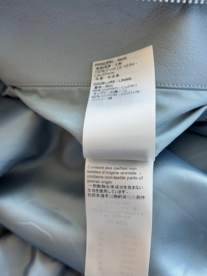 Louis Vuitton Blue & White Cloud Logo Leather Jacket