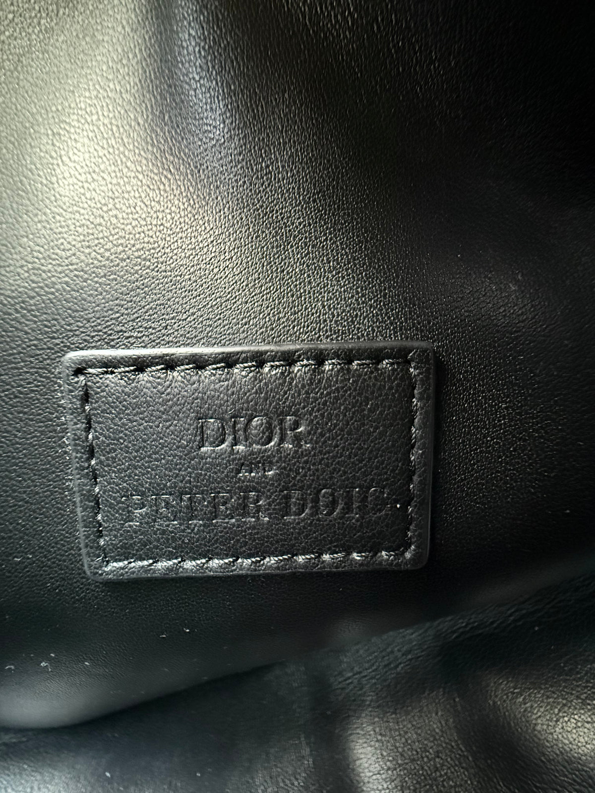 Dior Peter Doig Grey & White Embroidered Oblique Saddle Bag