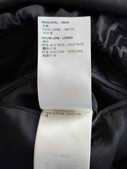 Louis Vuitton Black Flocked Floral Blouson Jacket