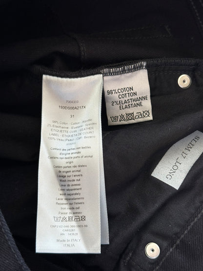 Dior Black Denim Slim Jeans