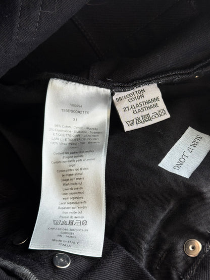 Dior Black Denim Slim Jeans