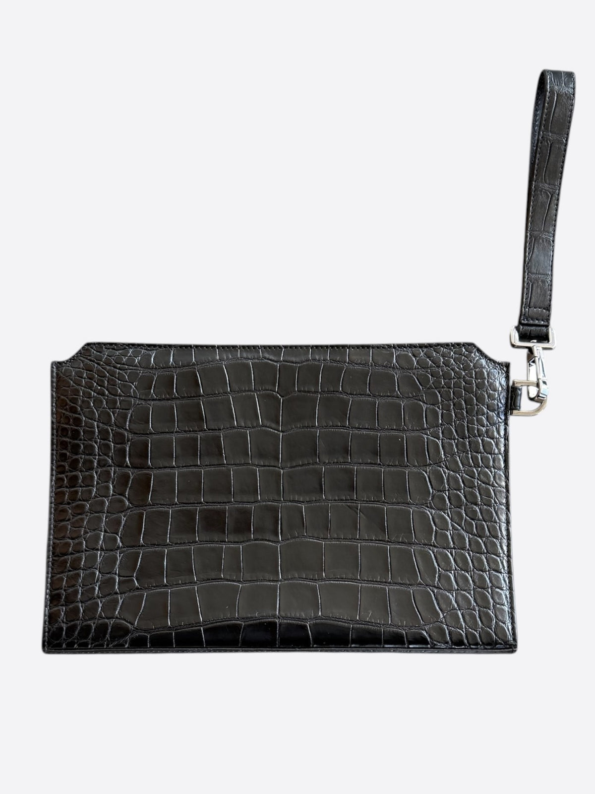 Dior Black Crocodile Clutch Bag
