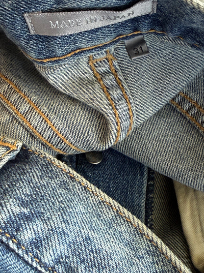 Dior Blue & White Embroidered Atelier Logo Jeans