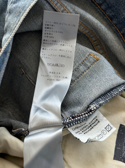 Dior Blue & White Embroidered Atelier Logo Jeans