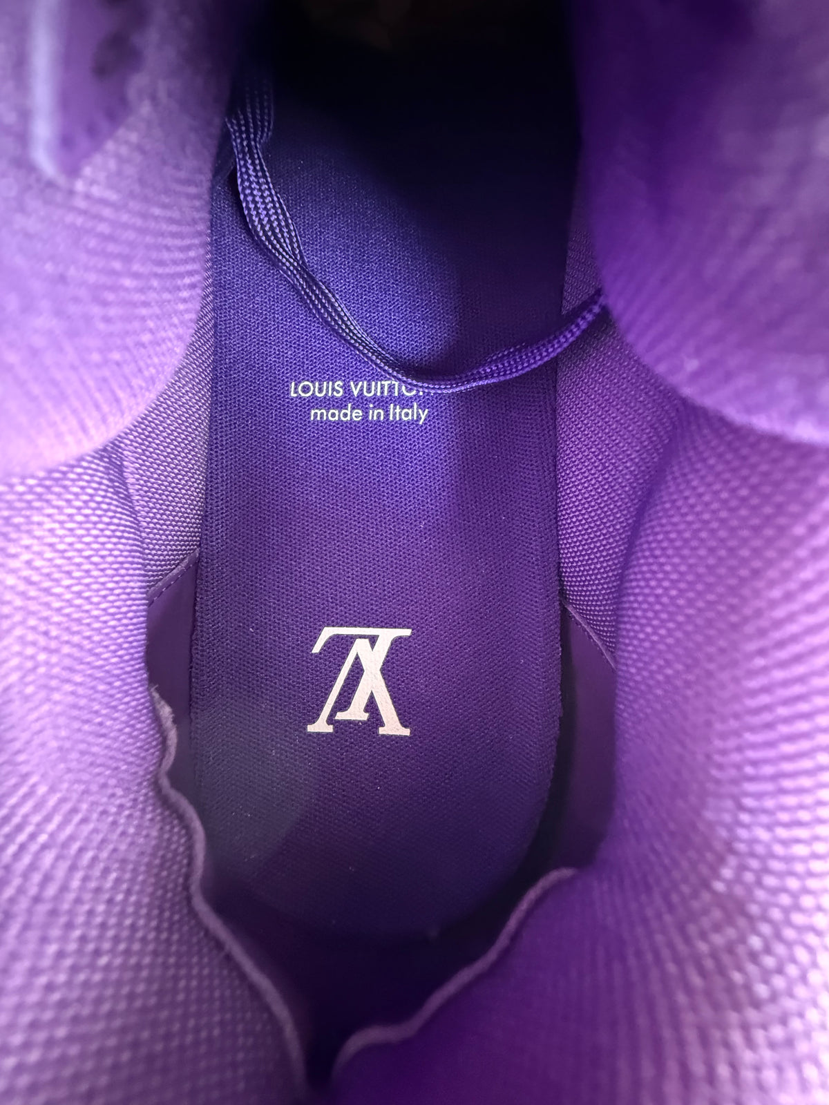Louis Vuitton Metallic Purple Patent Leather Trainers
