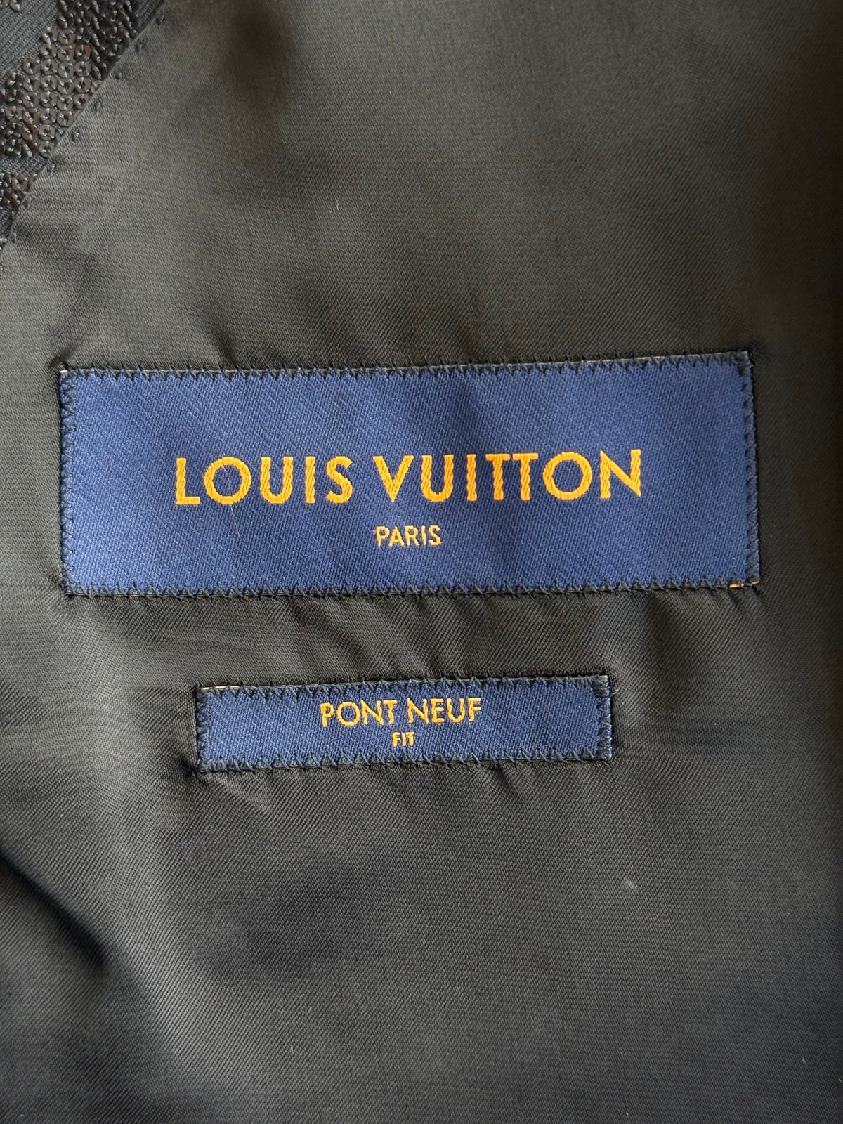 Louis Vuitton Black Sequin Monogram Blazer Jacket