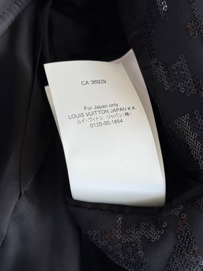 Louis Vuitton Black Sequin Monogram Blazer Jacket