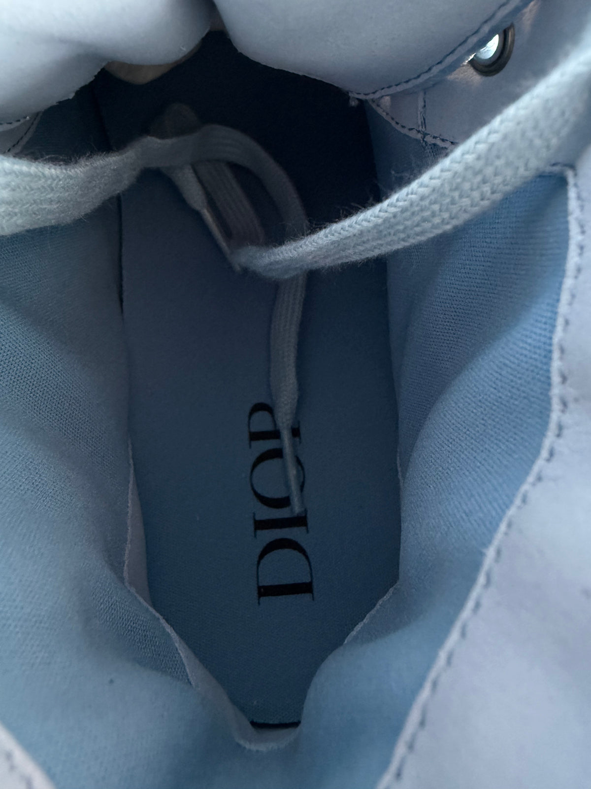 Dior ERL Blue Quilted Oblique Hightop B23 Sneakers