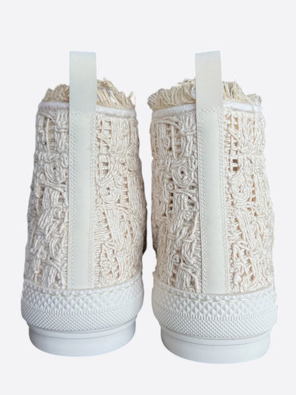 Dior Beige Macrame Oblique B23 High Top Sneakers