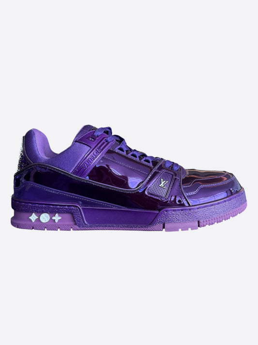 Louis Vuitton Metallic Purple Patent Leather Trainers