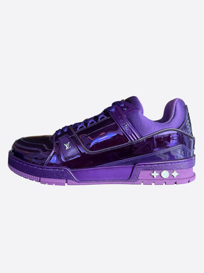 Louis Vuitton Metallic Purple Patent Leather Trainers
