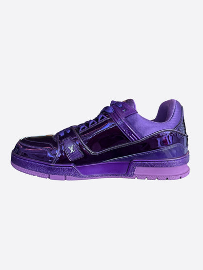 Louis Vuitton Metallic Purple Patent Leather Trainers