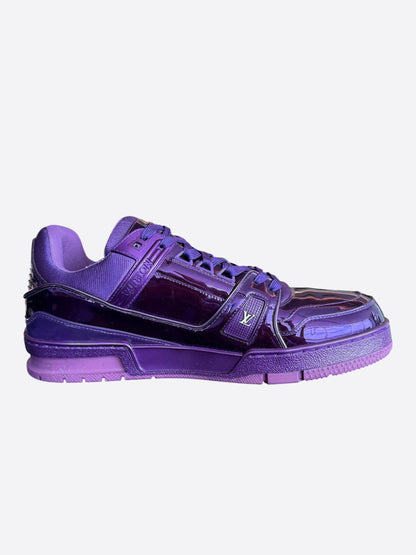 Louis Vuitton Metallic Purple Patent Leather Trainers