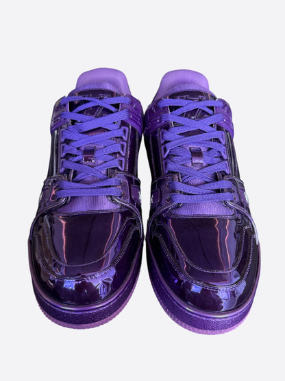 Louis Vuitton Metallic Purple Patent Leather Trainers