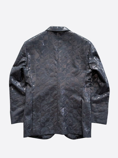 Louis Vuitton Black Sequin Monogram Blazer Jacket