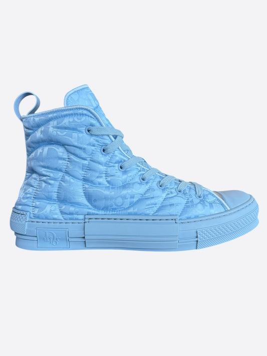 Dior ERL Blue Quilted Oblique Hightop B23 Sneakers