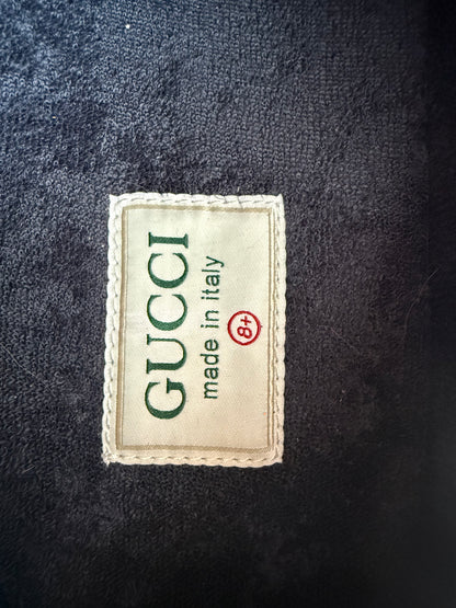 Gucci Beige & Navy GG Monogram Rython Sneakers
