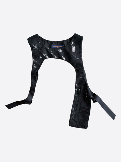 Louis Vuitton Black Sequin Monogram Blazer Jacket