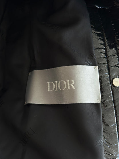 Dior Black Patent Leather Cannage Jacket