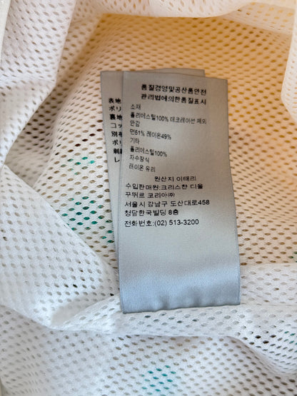 Dior Beige & Green Beaded Floral Half Zip Fleece Jacket
