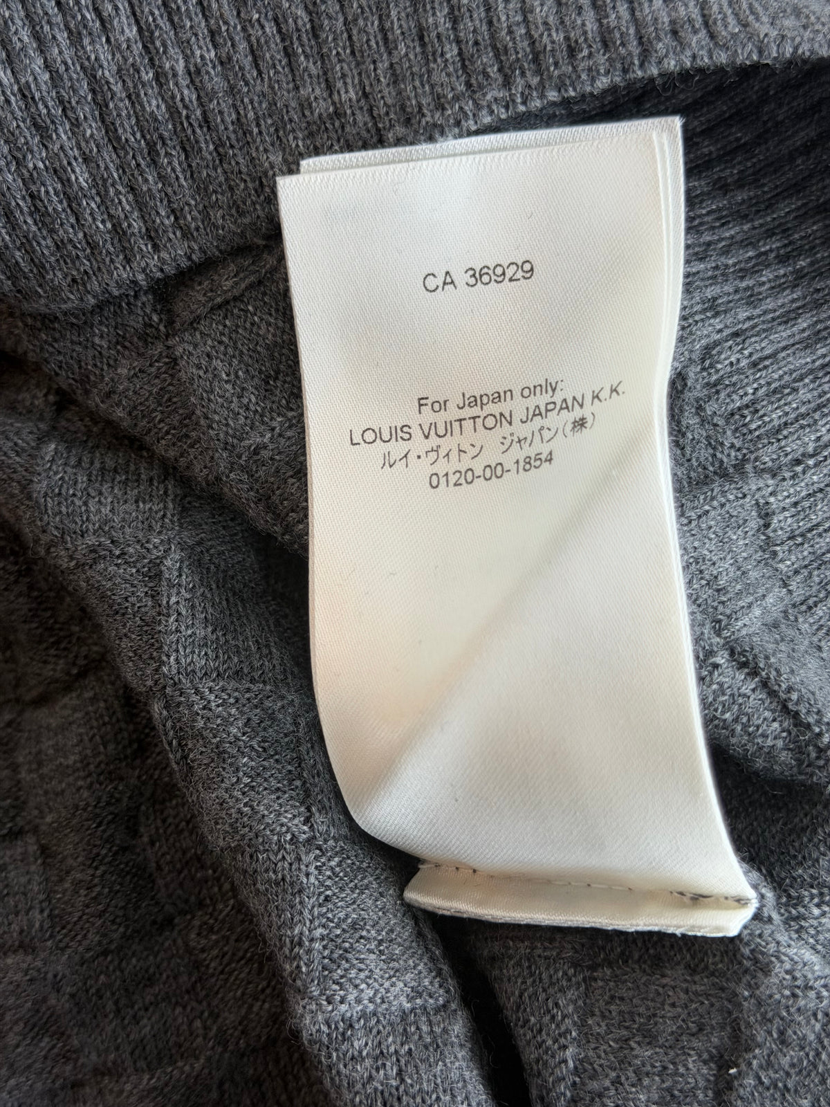 Louis Vuitton Grey Damier Sweater
