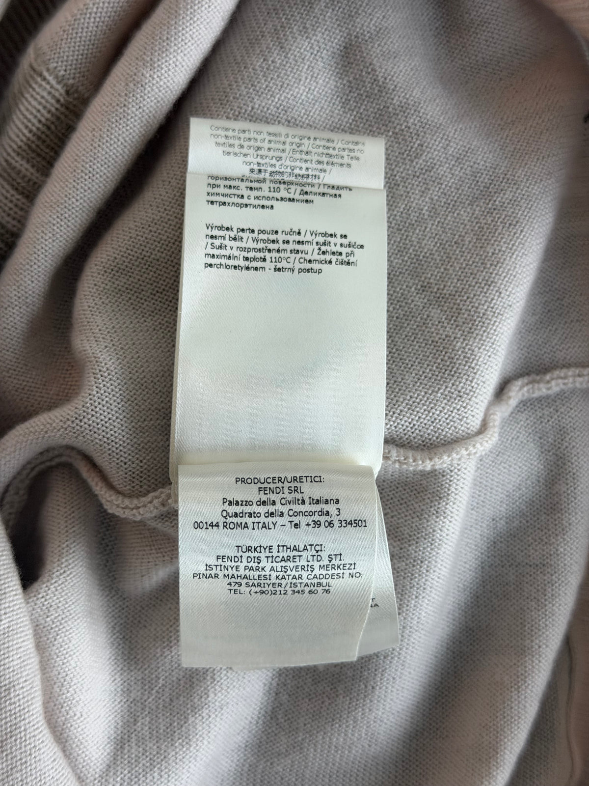 Fendi Beige & Blue Gradient FF Monogram Sweater