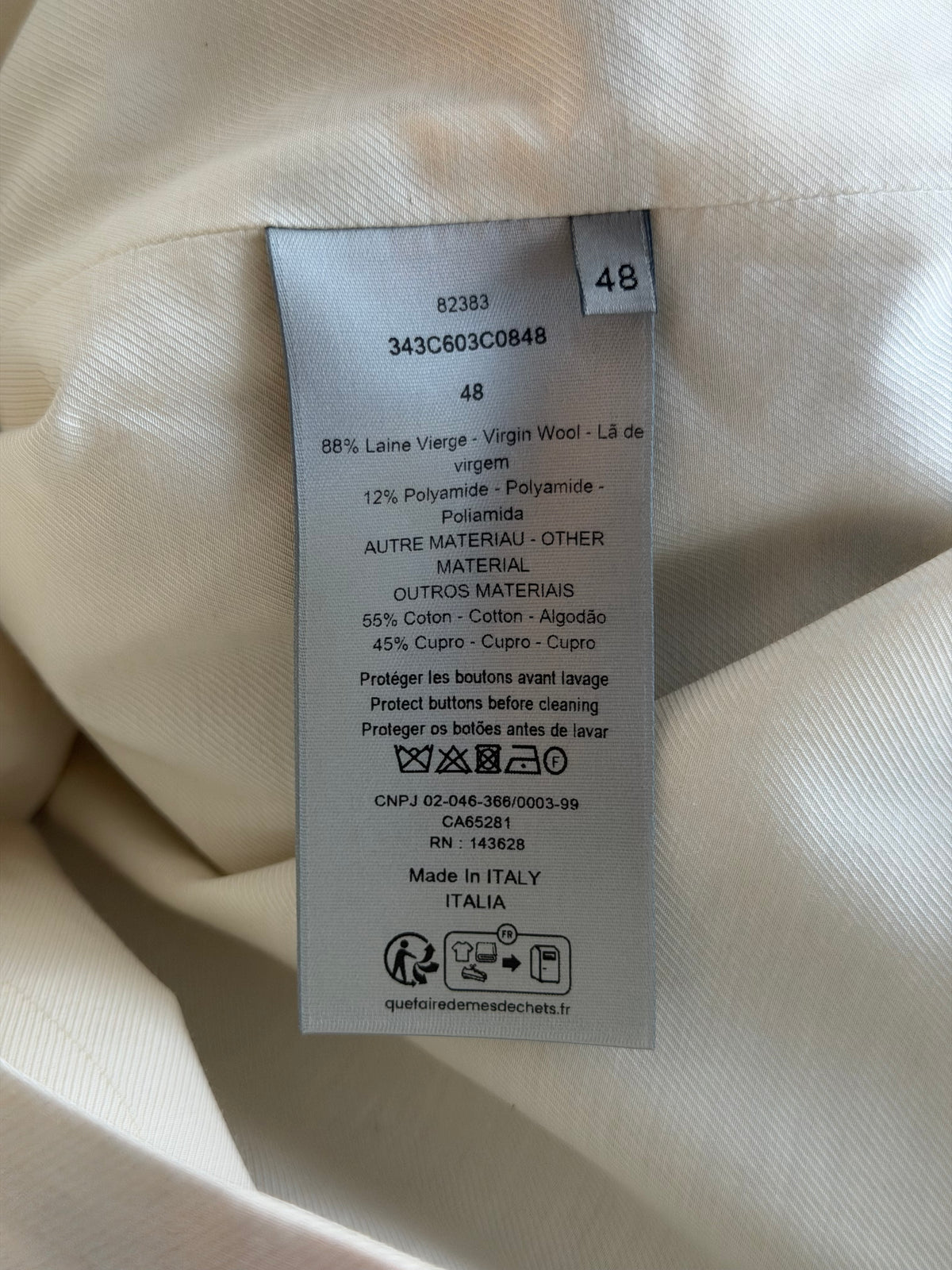 Dior Beige Wool Vest