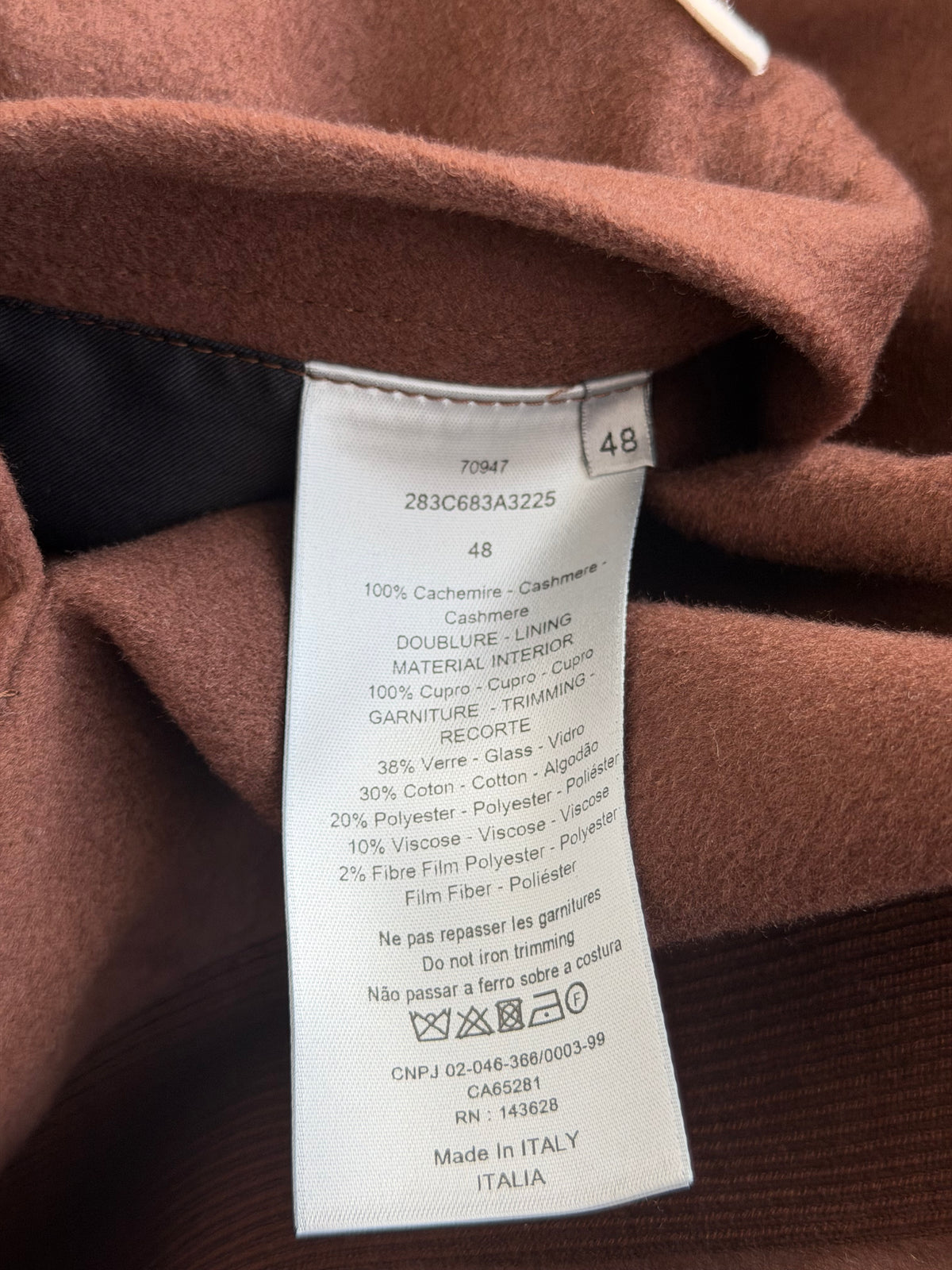 Dior Cactus Jack Brown & White Beaded Logo Anorak Sweater