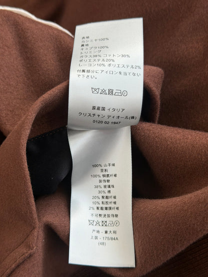 Dior Cactus Jack Brown & White Beaded Logo Anorak Sweater