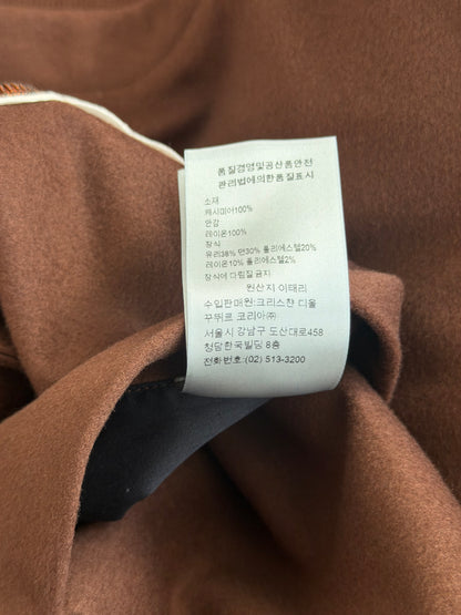 Dior Cactus Jack Brown & White Beaded Logo Anorak Sweater