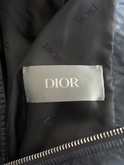Dior Grey CD Diamond Logo Bomber Jacket