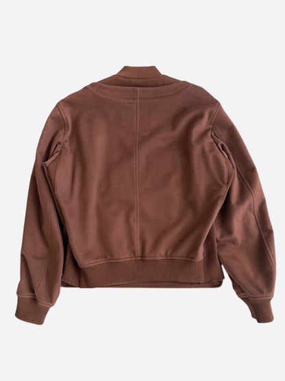 Dior Cactus Jack Brown & White Beaded Logo Anorak Sweater