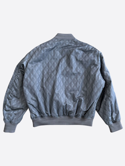 Dior Grey CD Diamond Logo Bomber Jacket