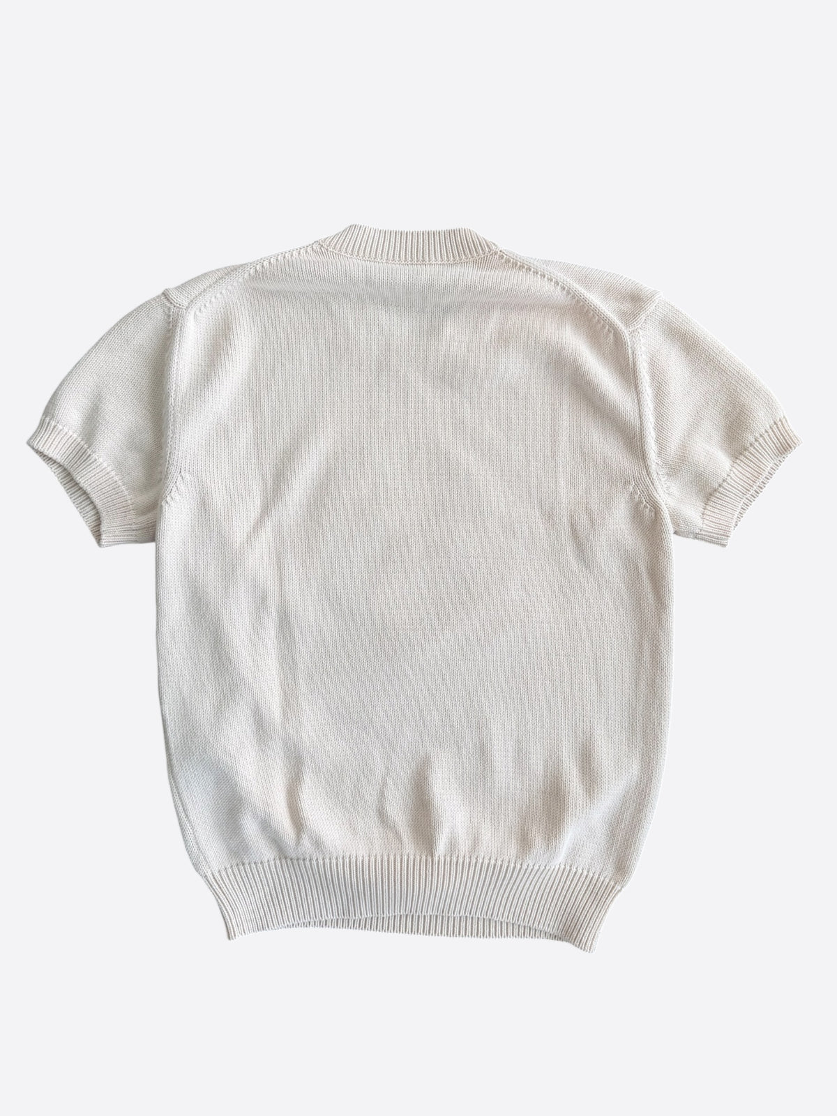 Dior Kenny Scharf Pink & Grey Embroidered Logo Knitted T-Shirt