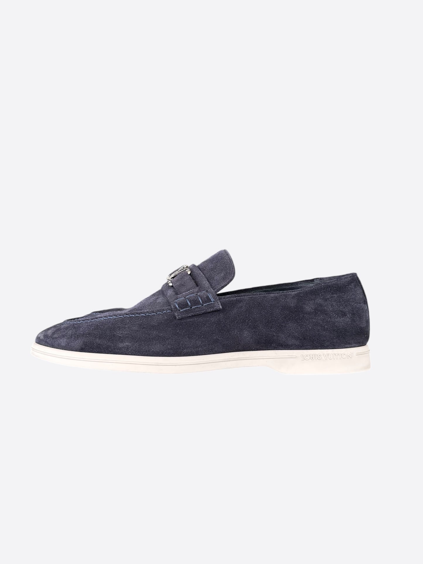 Louis Vuitton Navy Suede Estate Loafers