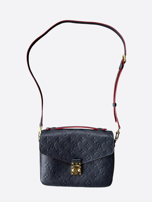 Louis Vuitton Navy Monogram Empreinte Pochette Metis