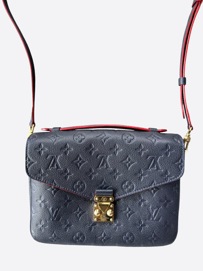 Louis Vuitton Navy Monogram Empreinte Pochette Metis