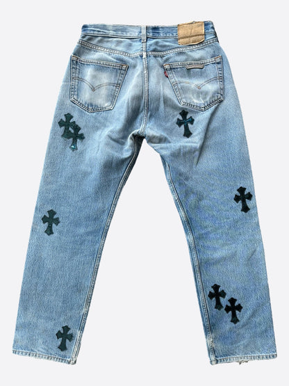 Chrome Hearts Levis St Barth Blue Galaxy Patch Jeans