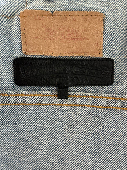 Chrome Hearts Levis Blue & Black Cross Patch Denim Jacket