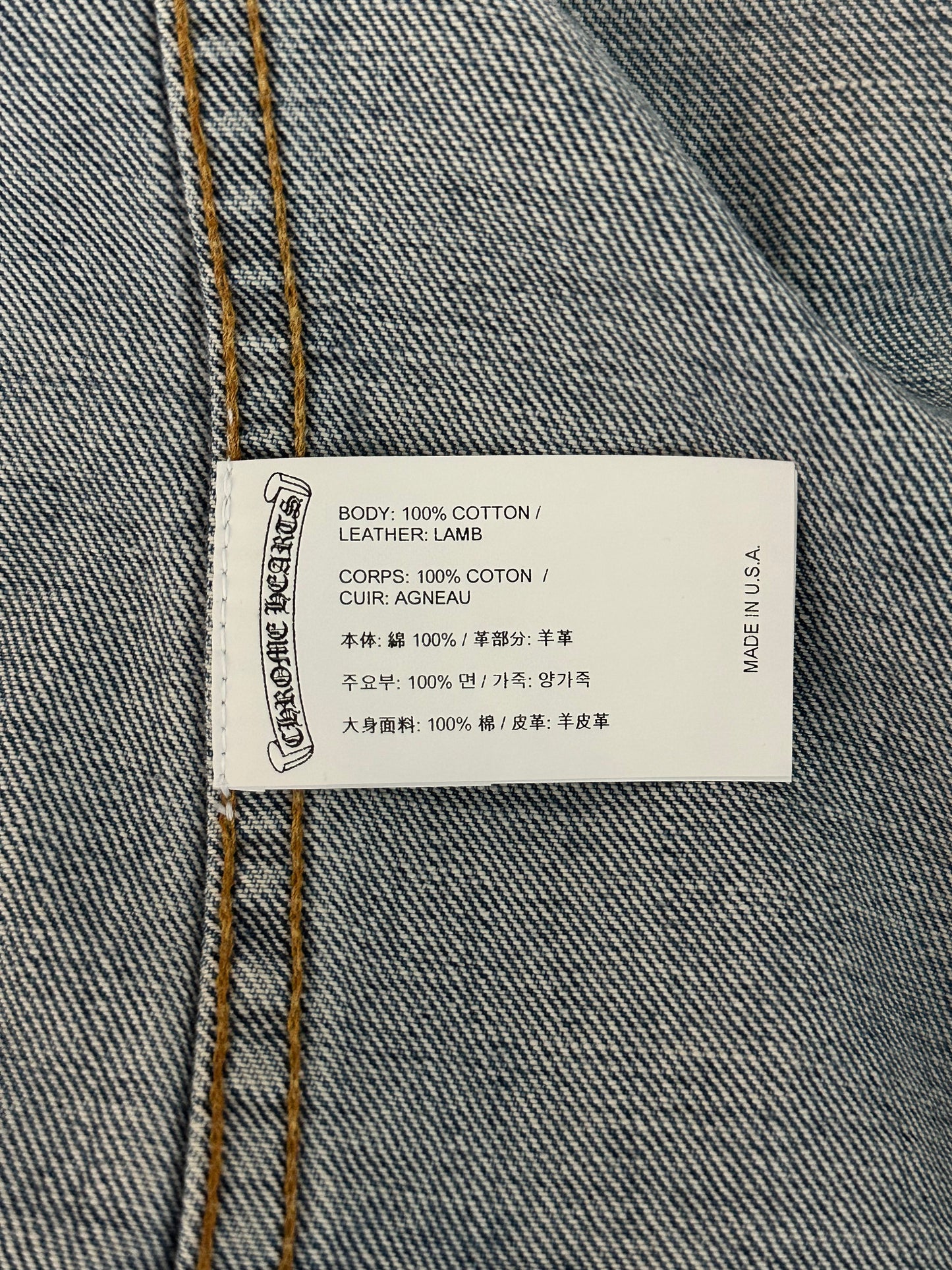 Chrome Hearts Levis Blue & Black Cross Patch Denim Jacket