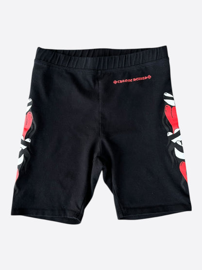 Chrome Hearts Matty Boy Black Sick Heart Women's Bike Shorts