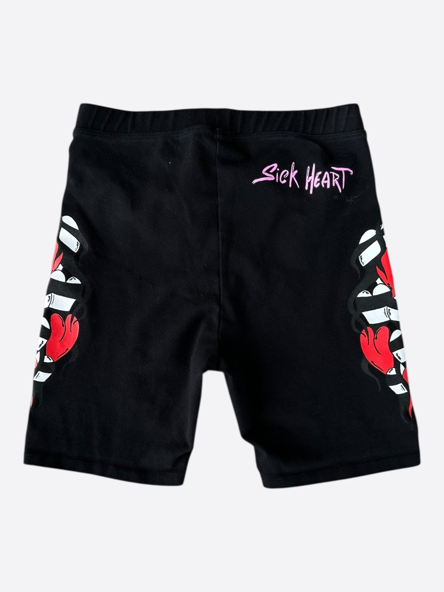 Chrome Hearts Matty Boy Black Sick Heart Women's Bike Shorts