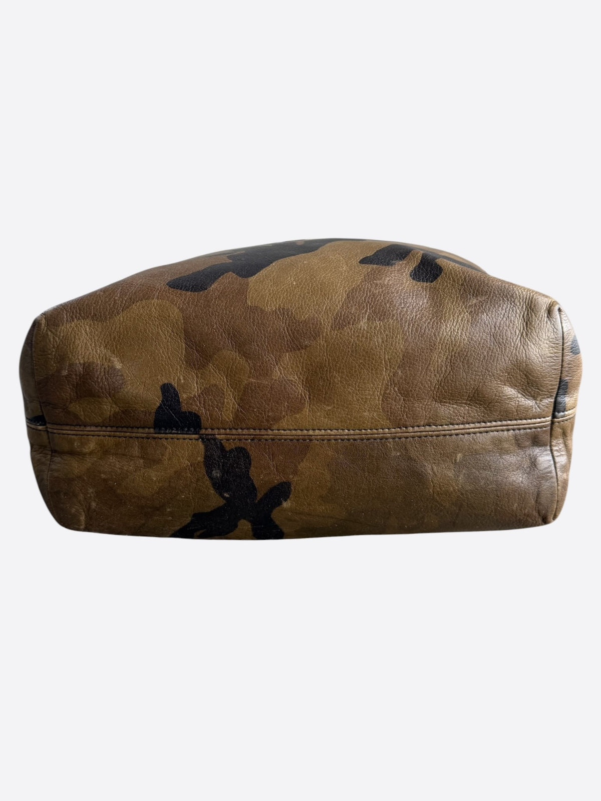 Chrome Hearts Green Camouflage Cross Patch Leather Tote Bag