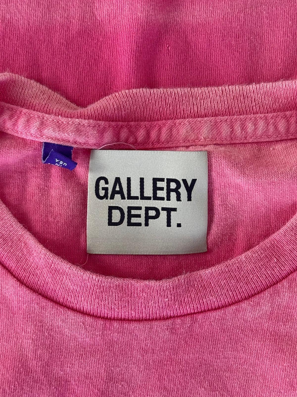 Gallery Dept Vintage Pink & Black Logo T-Shirt